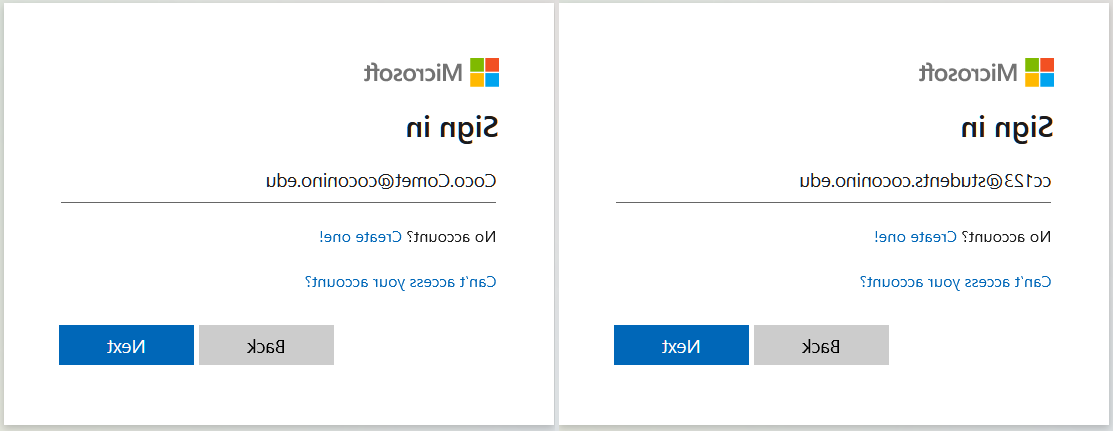 Office 365 Login window with two examples given for 学生 (CometID@students.568506.net) and 员工 (Name@568506.net).